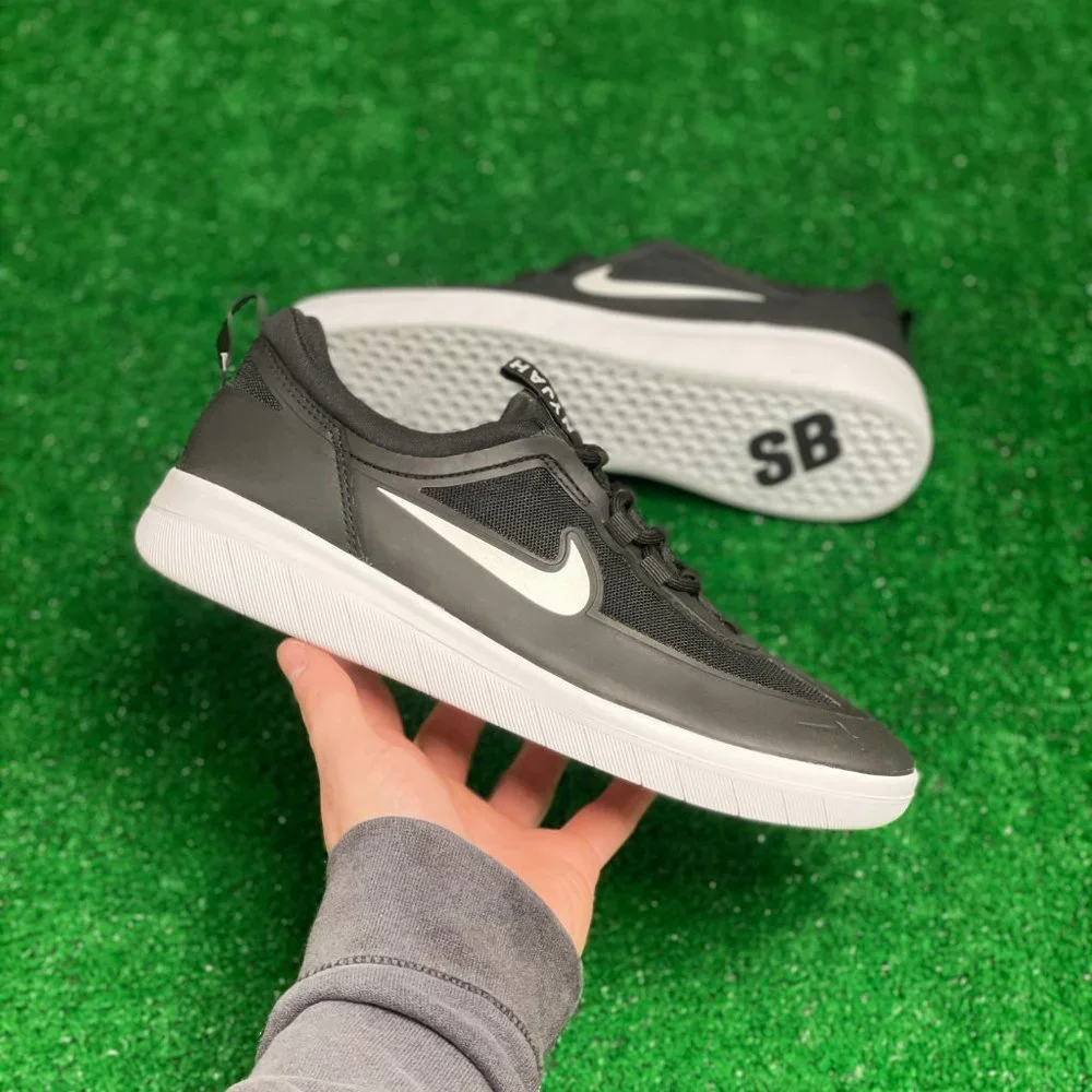 Nike SB Nyjah Free 2 Low Mens Skateboard Shoes Black White BV2078-001 NEW Multi - Picture 1 of 7